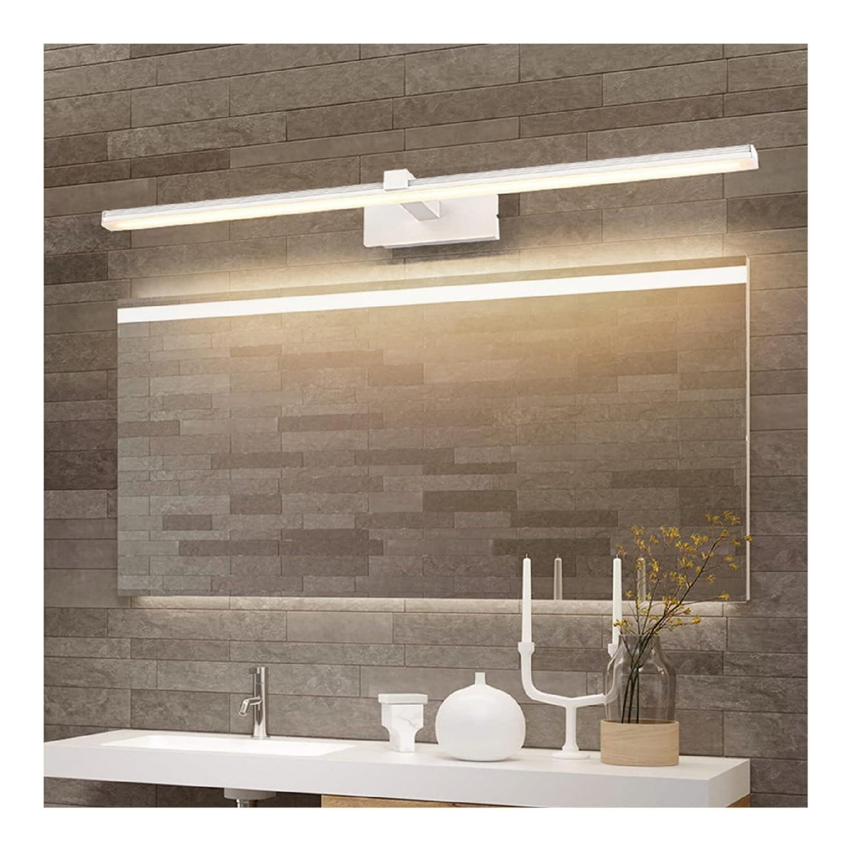 ZAKSEM Illuminazione toeletta Bianco Creativo linea minimalista LED integrato bianco