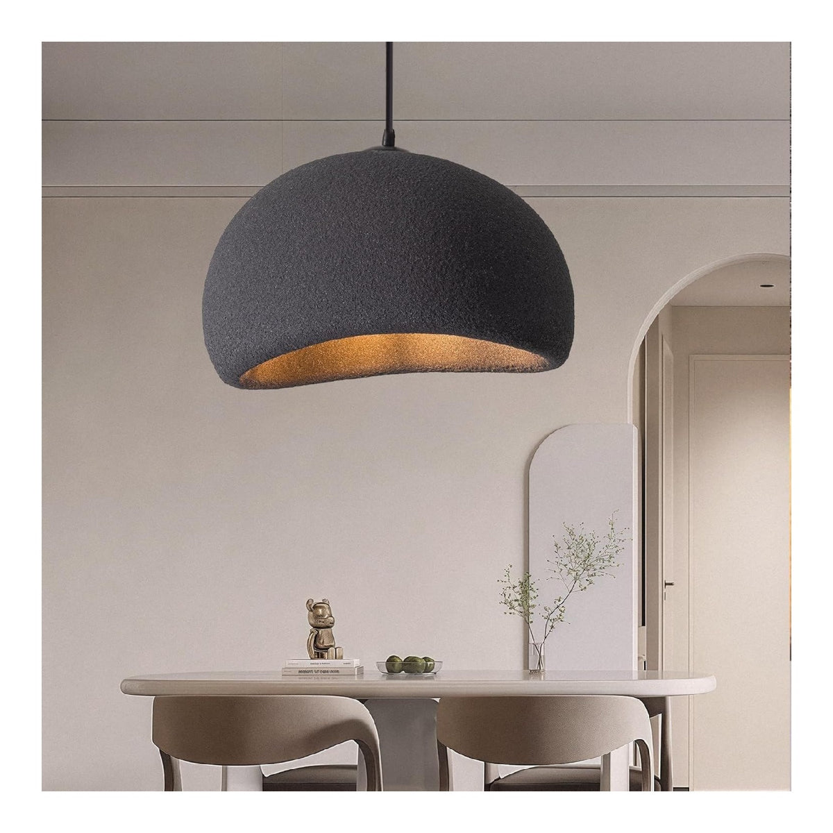 Lampada a sospensione regolabile 60 cm nero