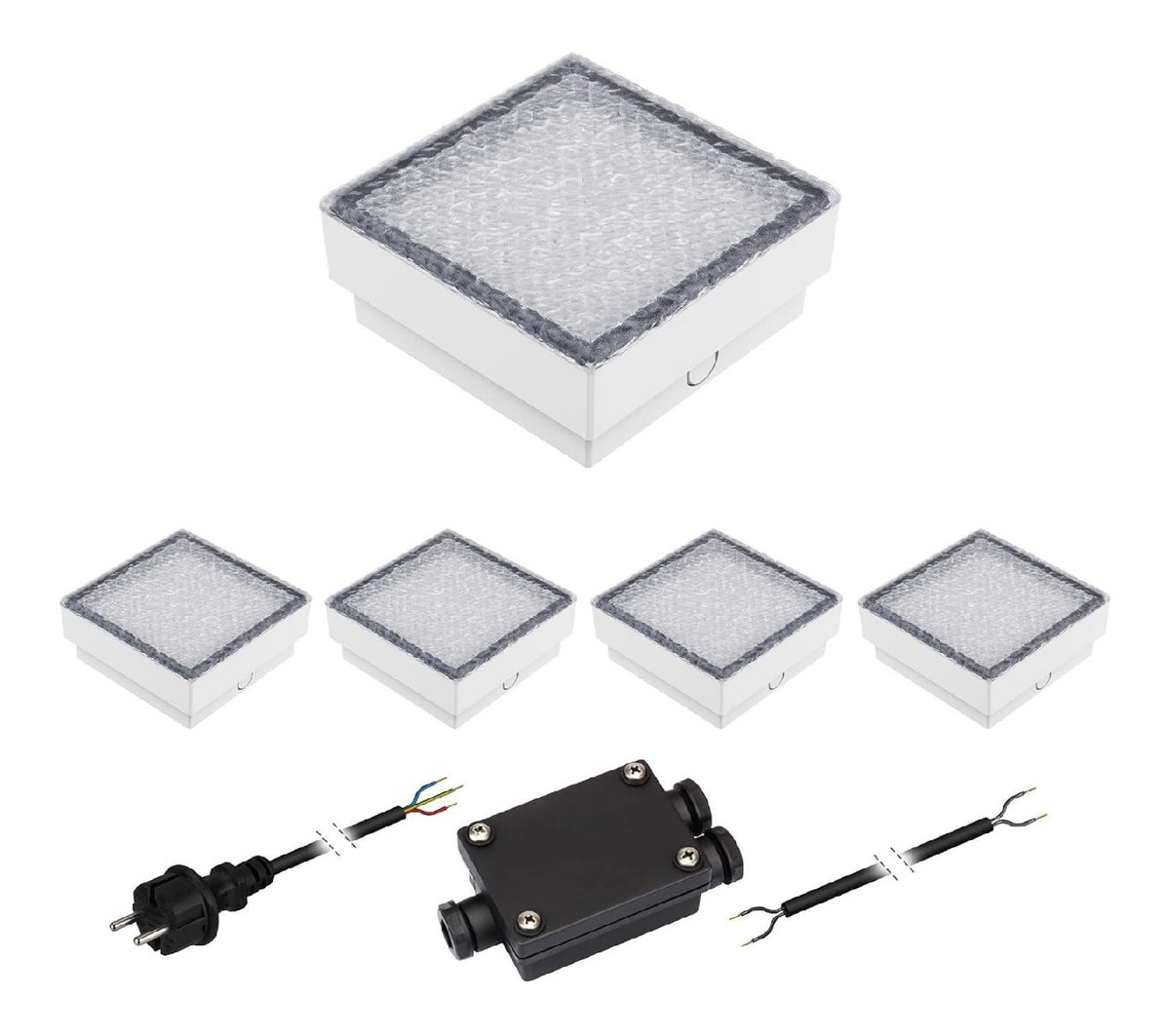 Lampada da terra ledscom.de pietre pavimentazione CUS, bianco