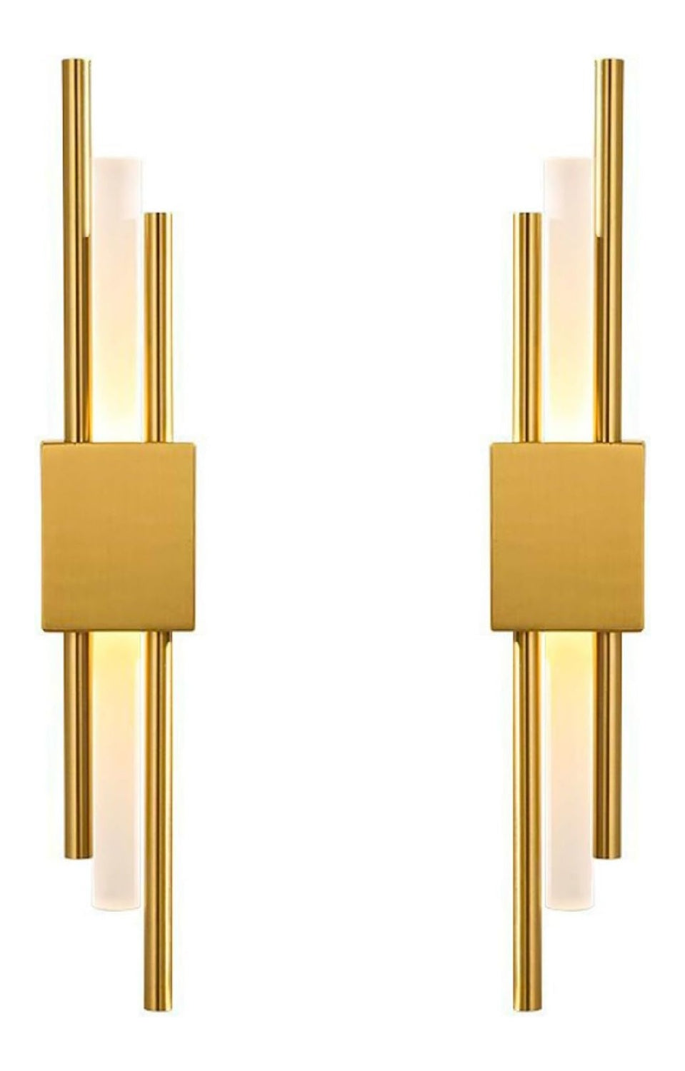 Applique da parete struttura in metallo linea minimalista oro