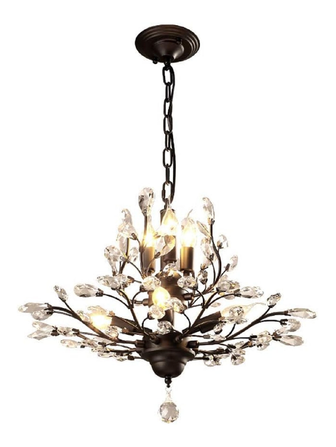 Plafoniera da soffitto dimmerabile regolabile nero 20 cm