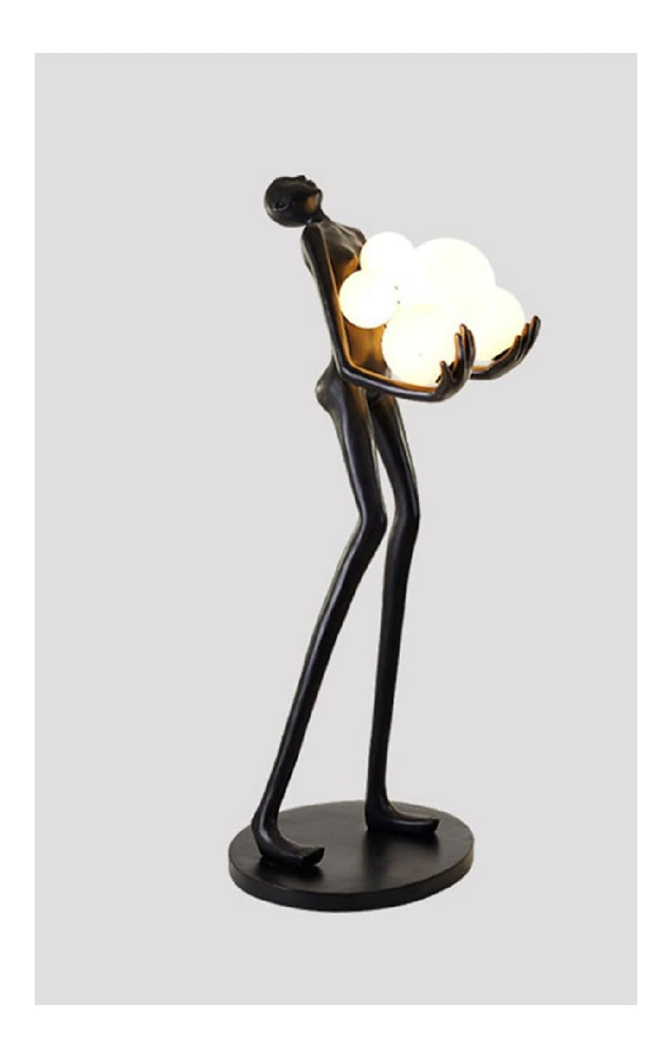 Luce da pavimento con vetro nero