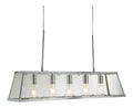 Lampada a sospensione con diffusore in vetro trasparente