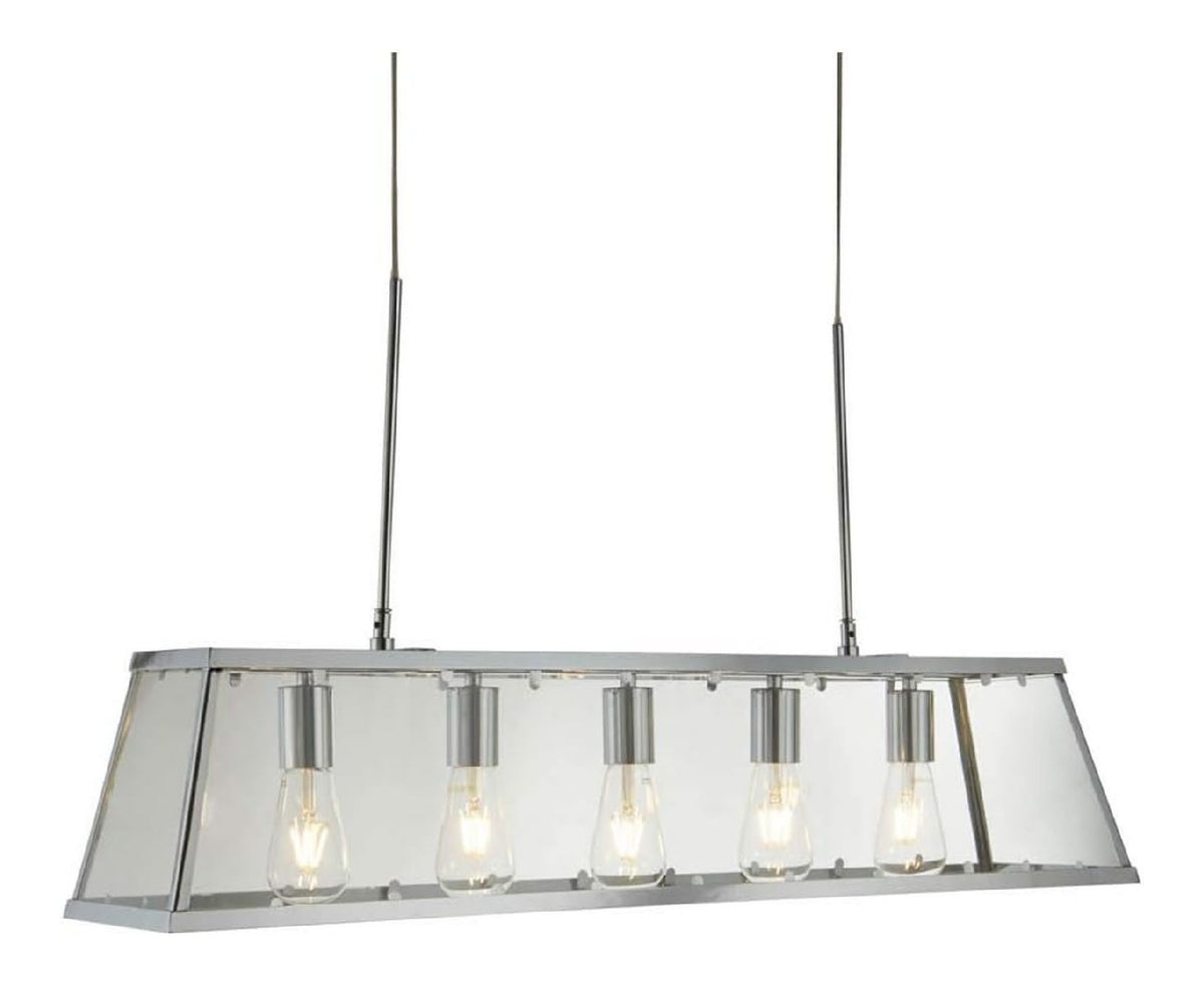 Lampada a sospensione con diffusore in vetro trasparente