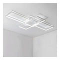 Illuminazione da soffitto Plafoniera Rettangolare,Bianco, LED, Alluminio Silice nero