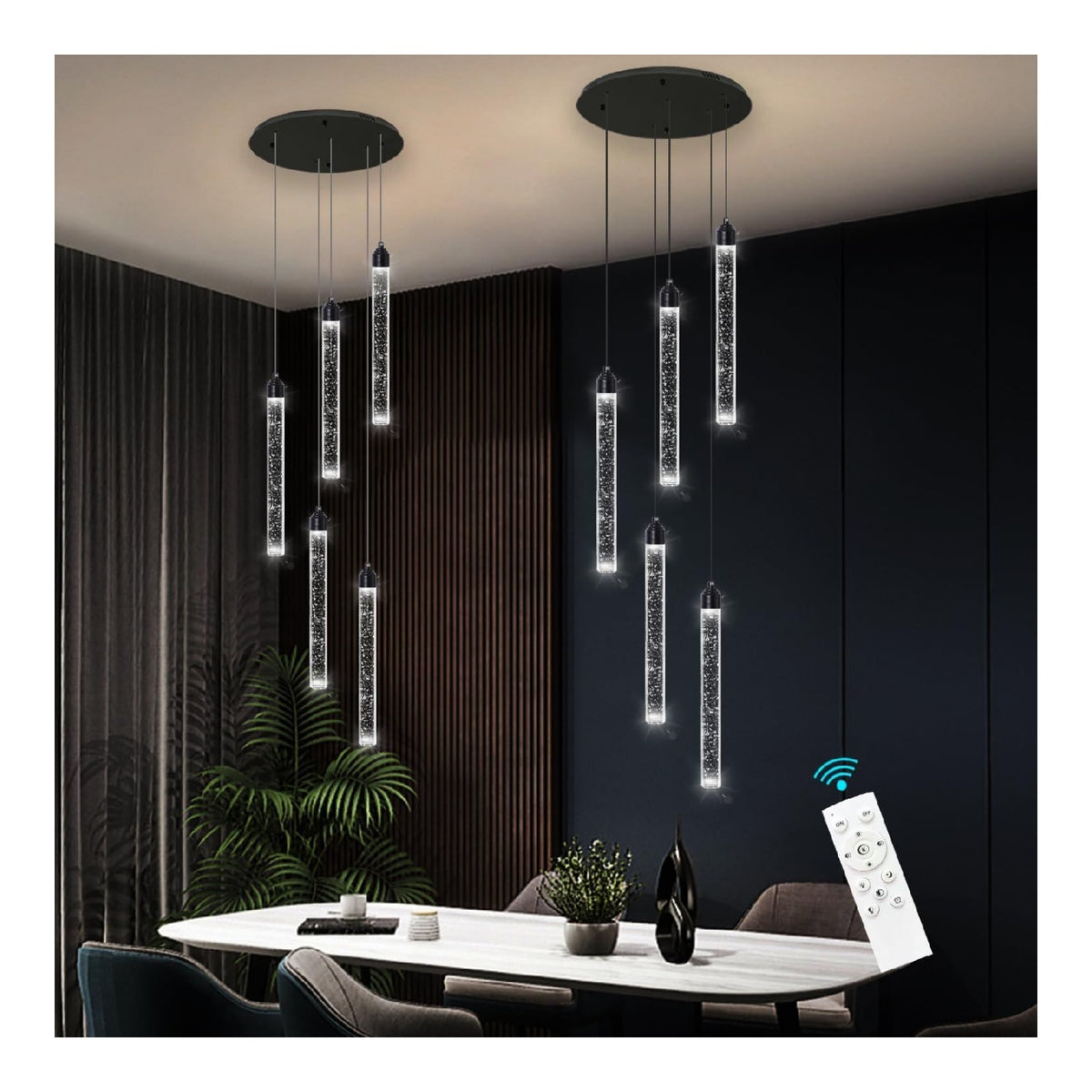 Lampadario decorativo Lampadario sospensione cristallo Mini lampadario nero