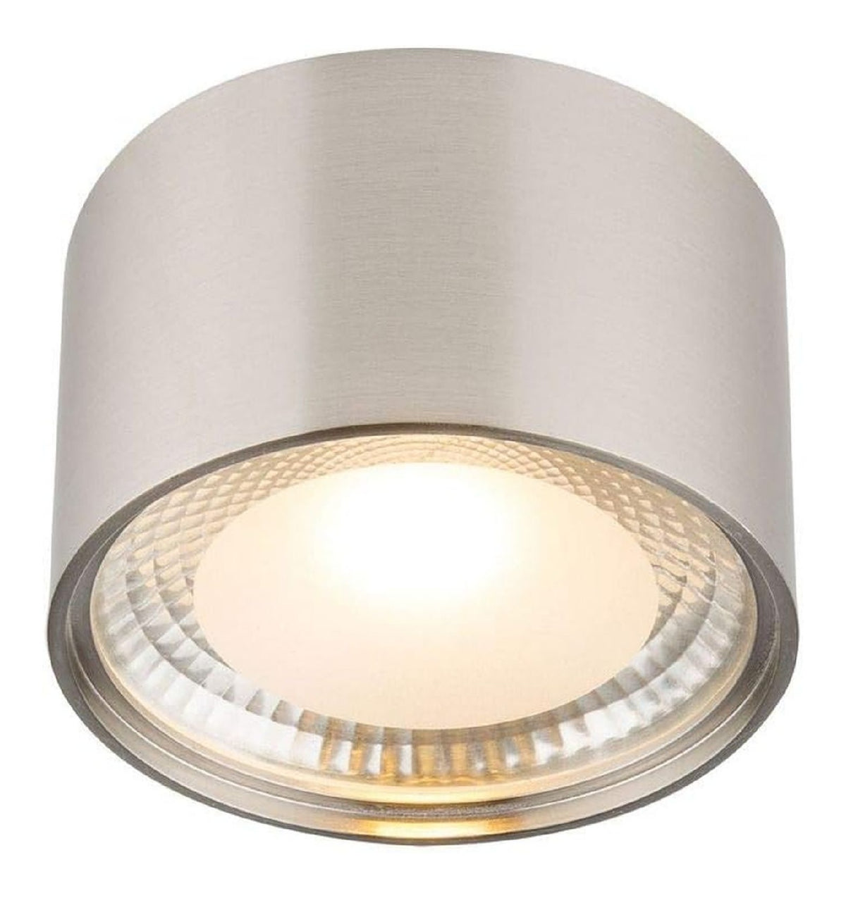 Faretto orientabile con vetro struttura in metallo argento