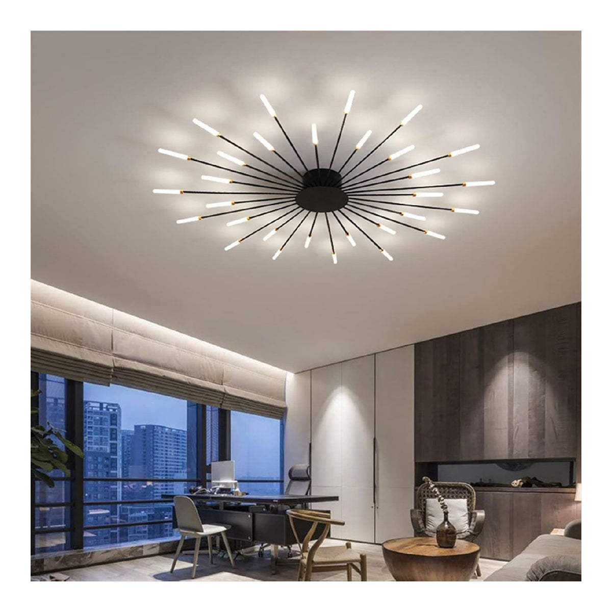 Led integrato lampada a sospensione nero