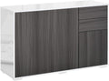 Armadio Outsunny da Giardino in di Abete Casetta Attrezzi Giardino con Porte a Persiana Tetto Inclinato Asfalto 2 Ripiani Capanno Porta Attrezzi 87 x 46.5 x 96.5cm Legno Grigio per Esterno