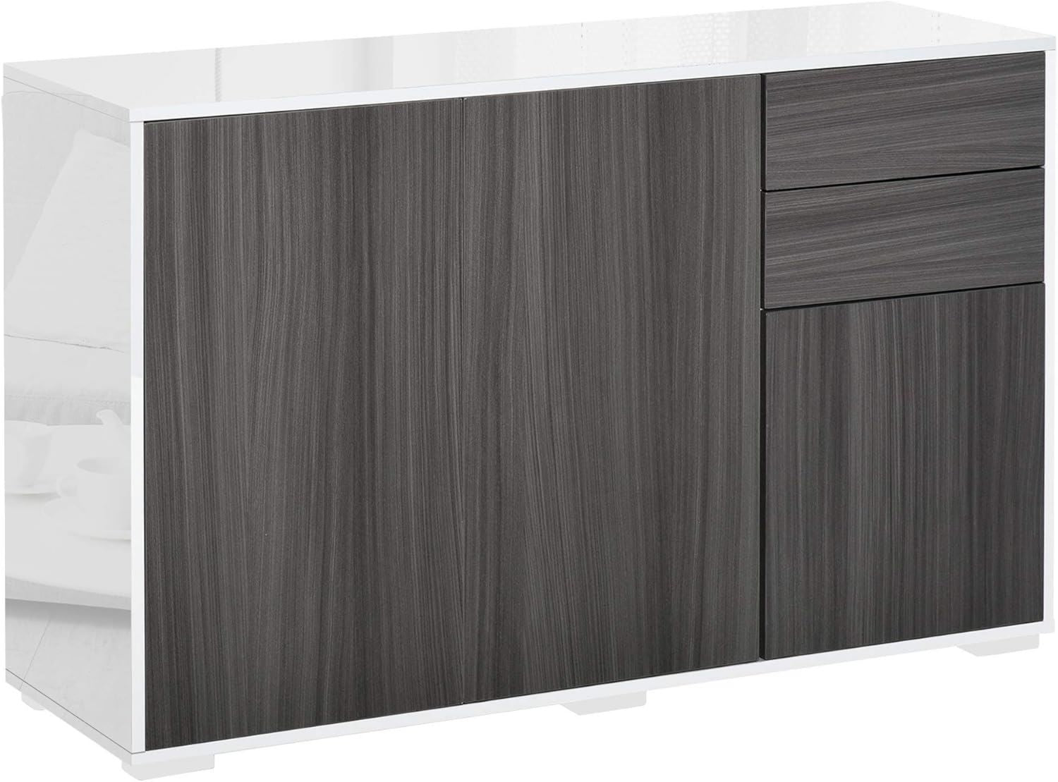 Armadio Outsunny da Giardino in di Abete Casetta Attrezzi Giardino con Porte a Persiana Tetto Inclinato Asfalto 2 Ripiani Capanno Porta Attrezzi 87 x 46.5 x 96.5cm Legno Grigio per Esterno