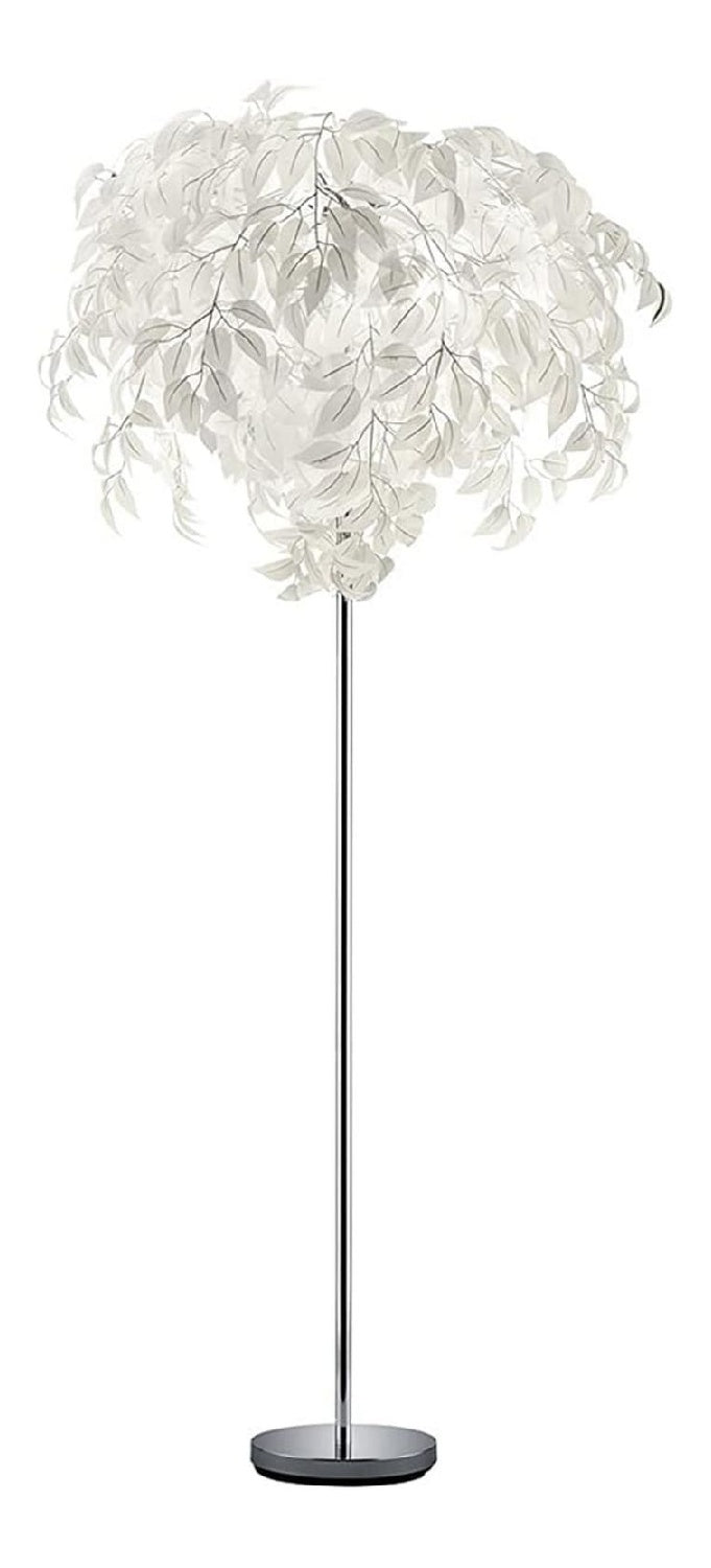 Lampada da terra dimmerabile struttura in metallo bianco