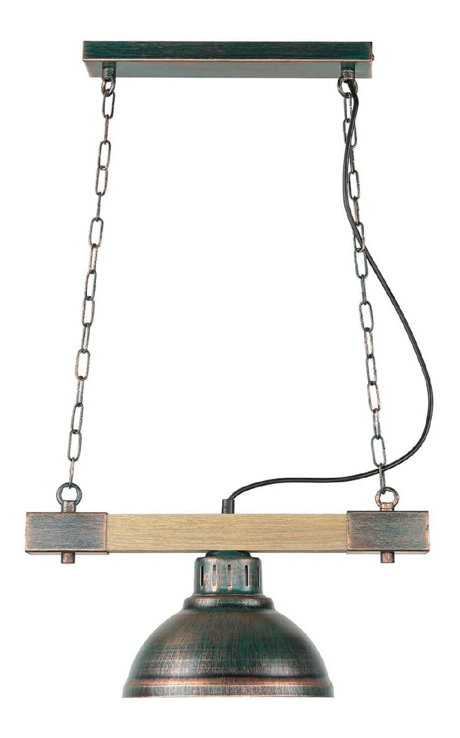 Lampada a sospensione struttura in metallo stile vintage rame