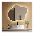 EMKE Specchio bagno illuminazione, asimmetrico dimmerabile regolabile bianco
