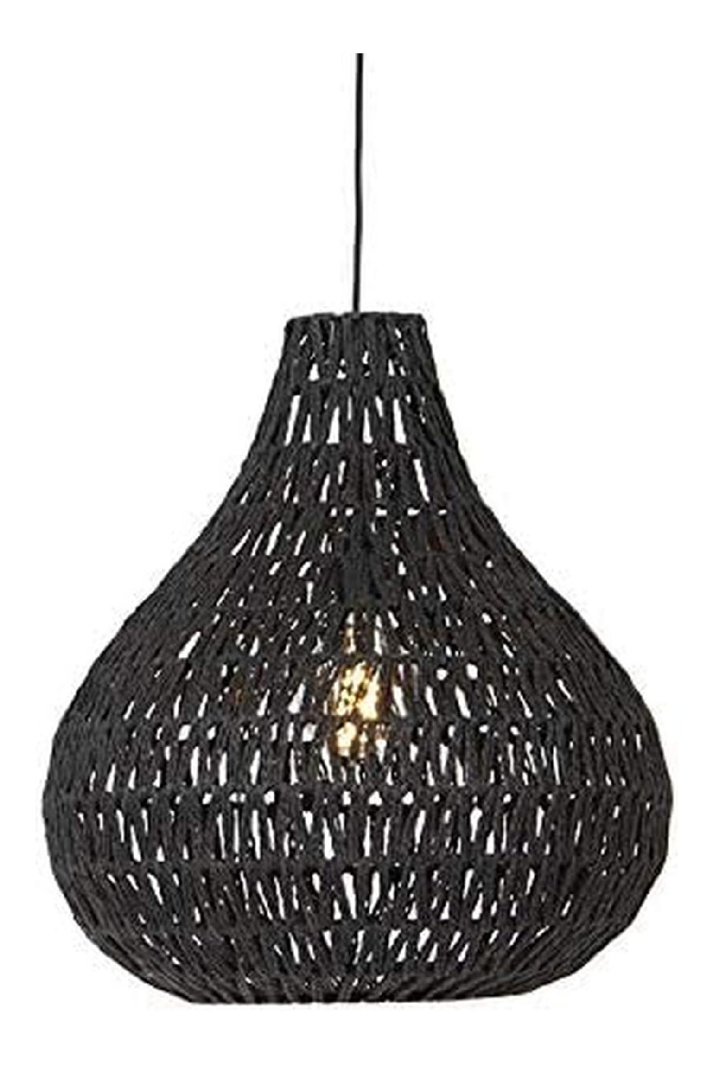 Lampada a sospensione 45 cm dimmerabile nero