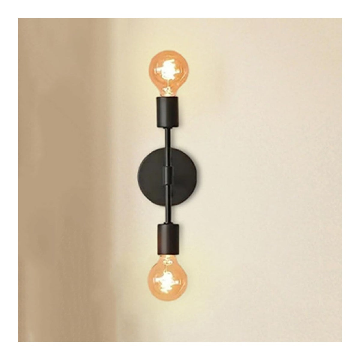 Applique da parete 31.5 cm struttura in metallo nero