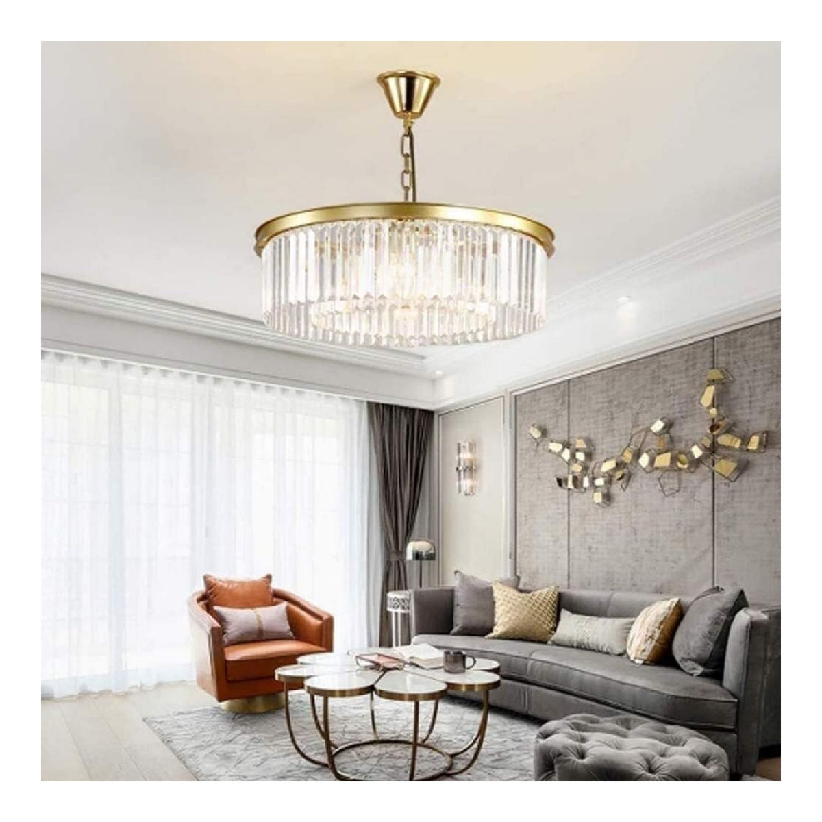 Lampadario decorativo 40 cm con diffusore in vetro nero