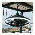 Ventilatore da soffitto con luce regolabile dimmerabile nero