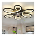 Ventilatore da soffitto con luce Fiore Ventilatore Soffitto Luce nero