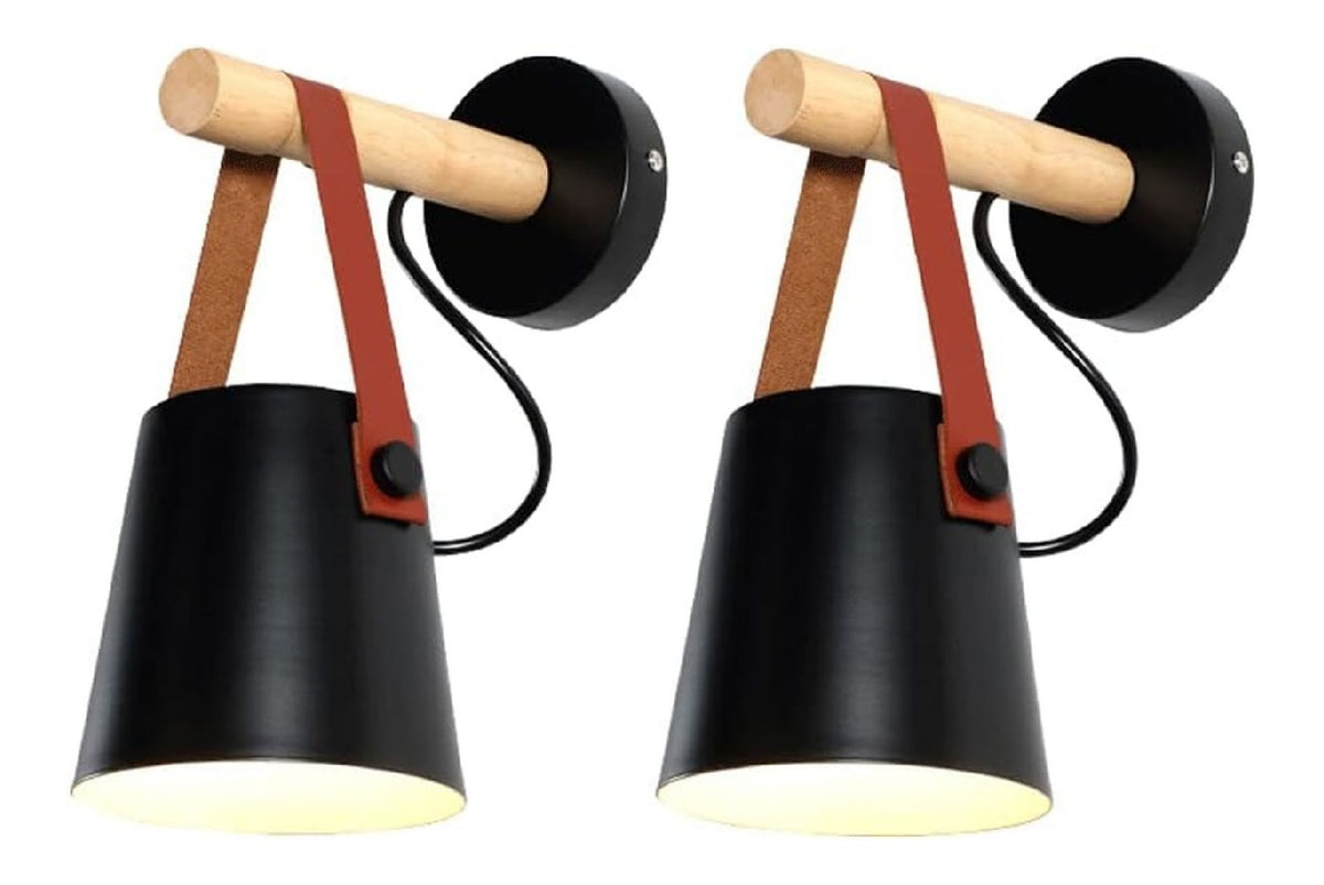 Applique da parete dettagli in legno LED integrato rame