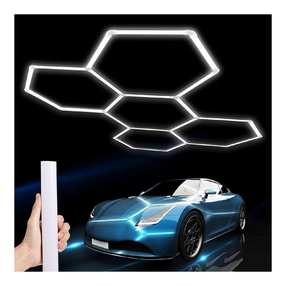 Luce Garage Esagonale, Lampada Garage LED integrato rame
