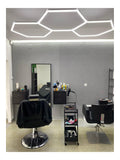 Lampada nido esagonale barber shop in alluminio LED integrato bianco