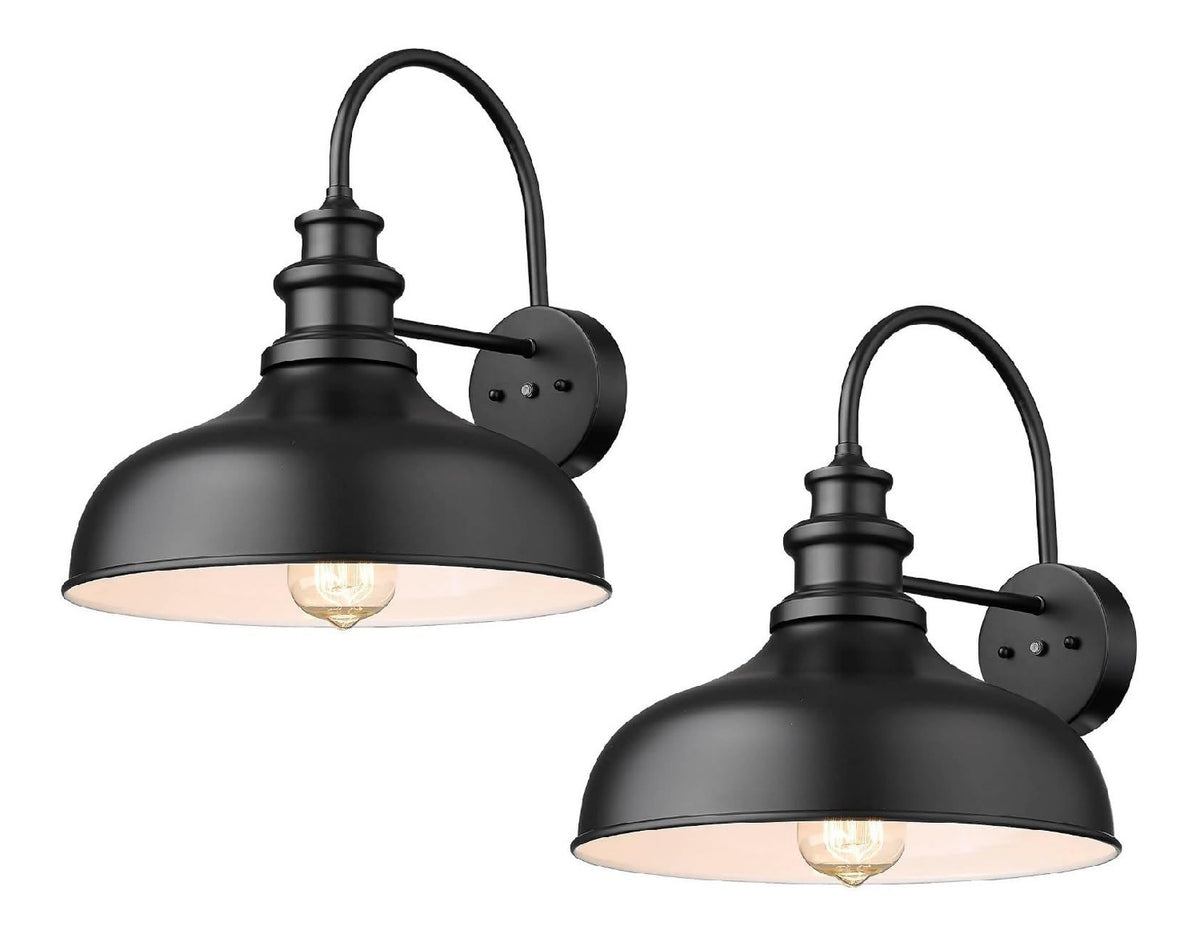 Lampada da esterno con sensore struttura in metallo nero