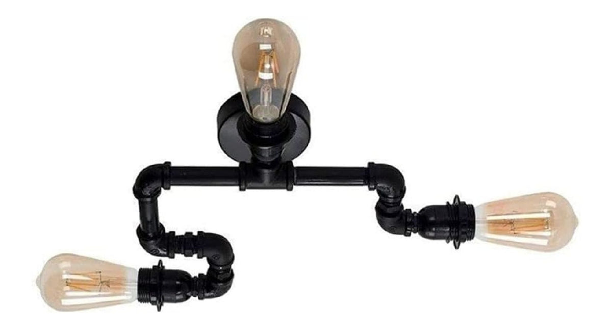 Stile vintage applique da parete stile industriale nero