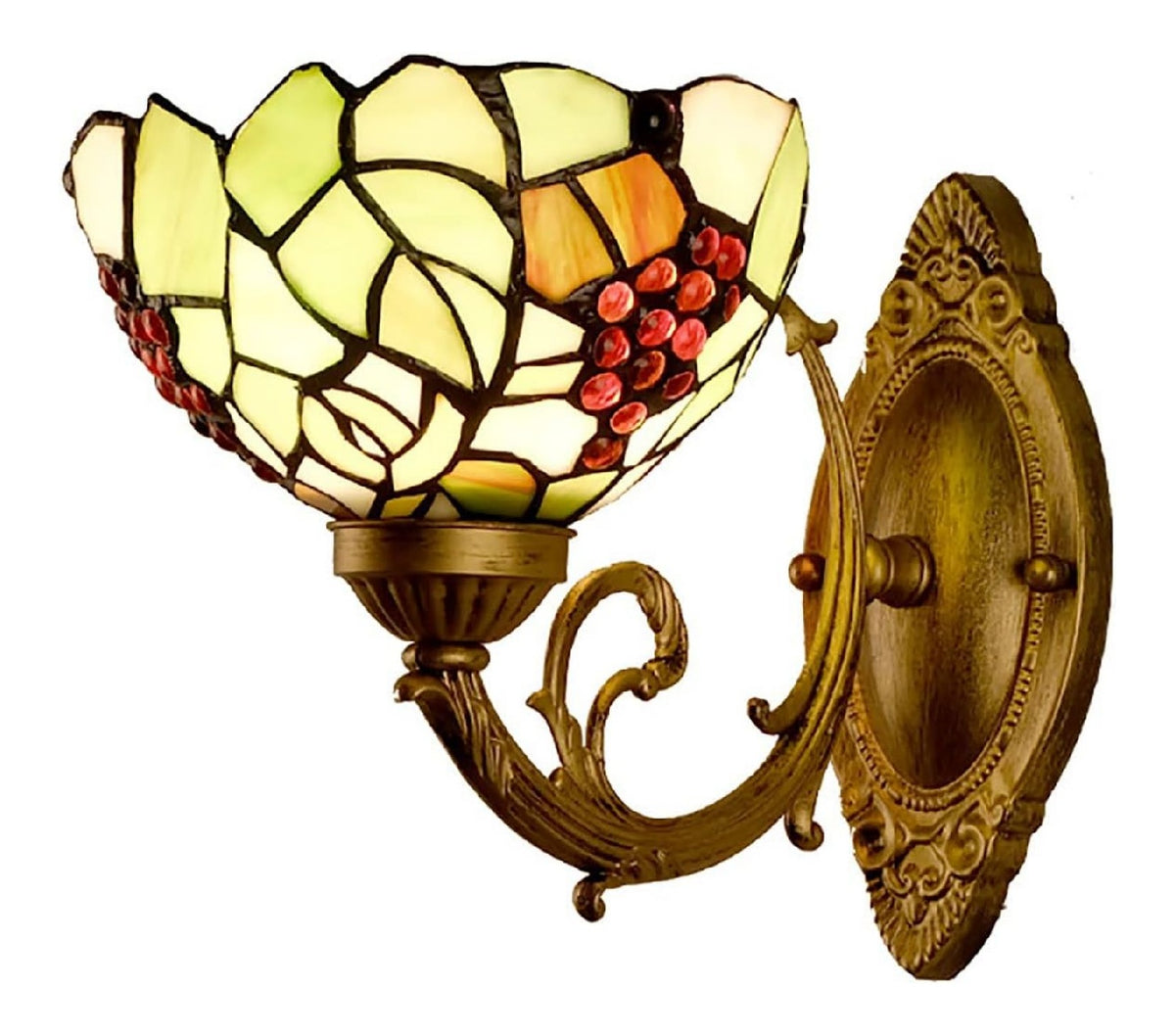 Applique da parete con cristalli con diffusore in vetro bronzo
