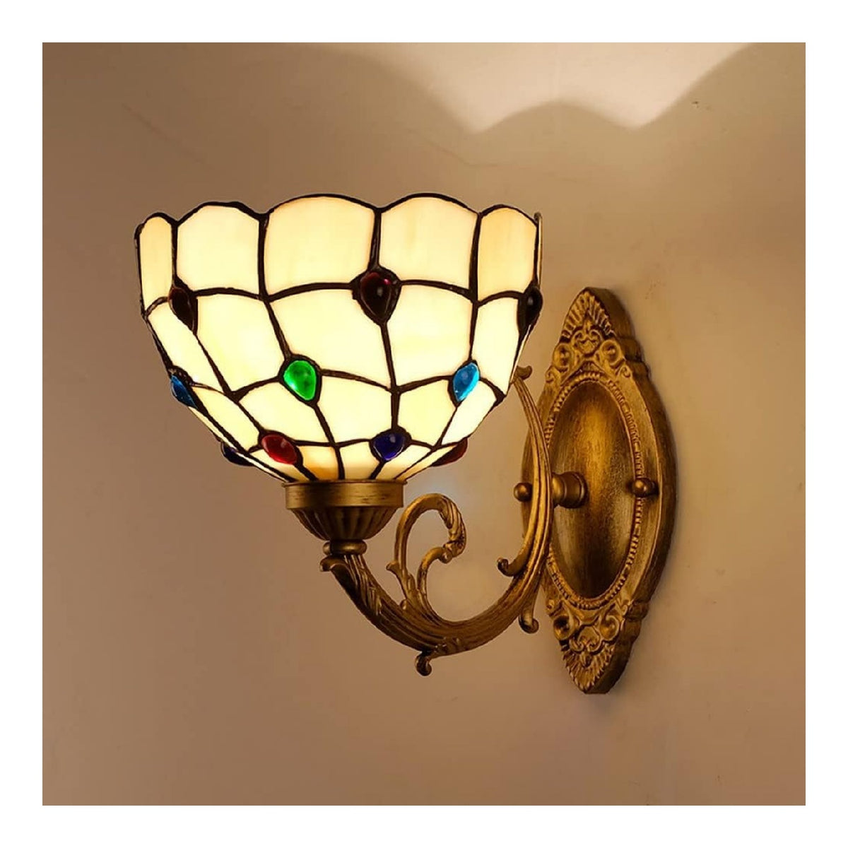 Applique da parete Jadssox Lampada parete Tiffany Applique