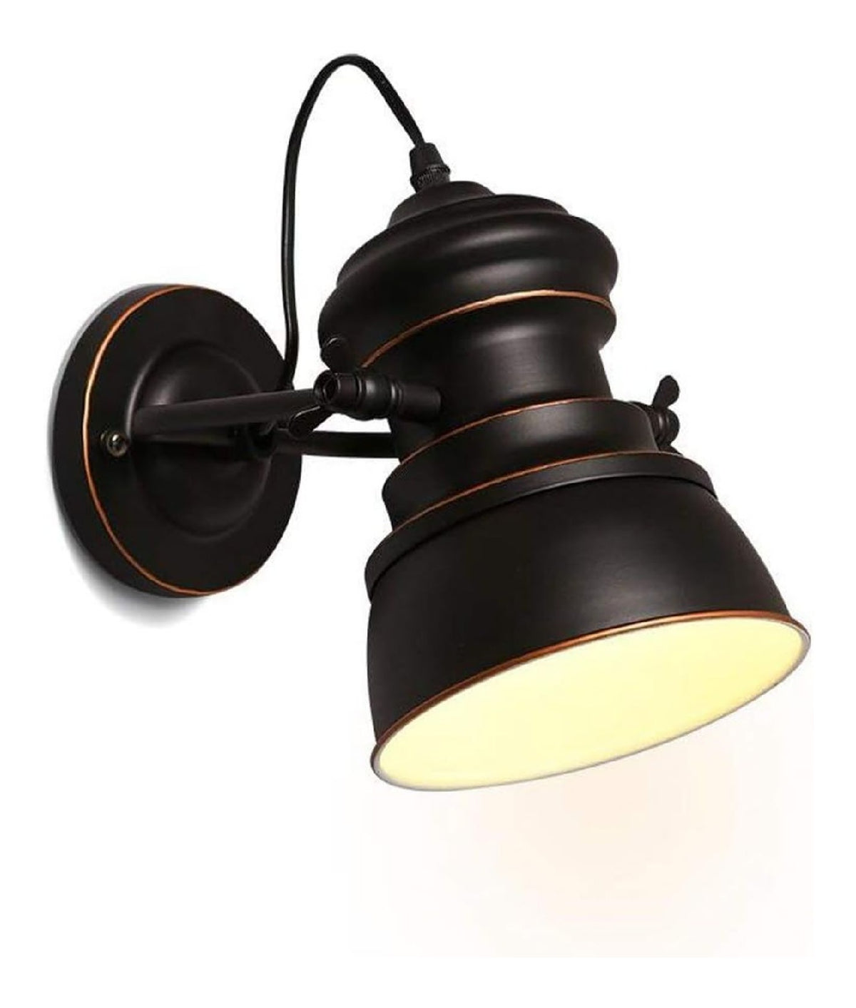 Lampada da parete Retro Lampada Parete Vento Industriale nero