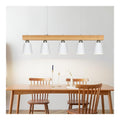 Lampadario da soffitto Lampada sospensione legno Lampadario moderni bianco
