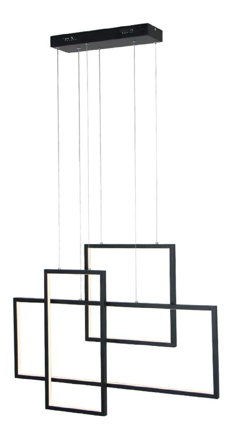 Lampadario decorativo corpo in alluminio LED integrato nero