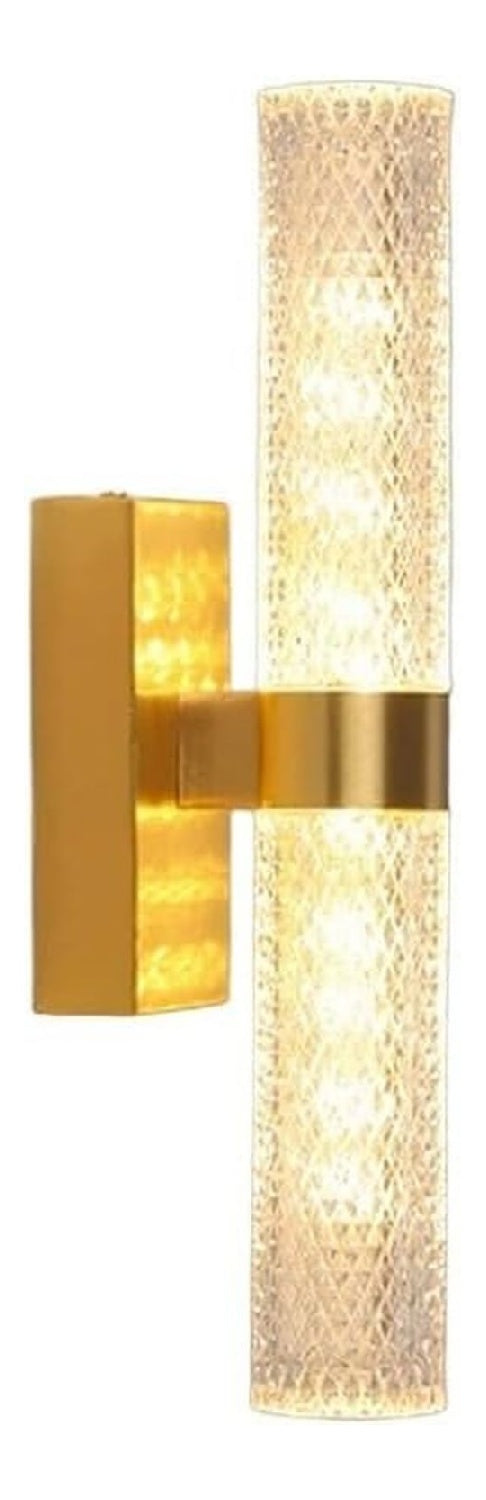 Paralume LED ottone Applique parete tubo lungo