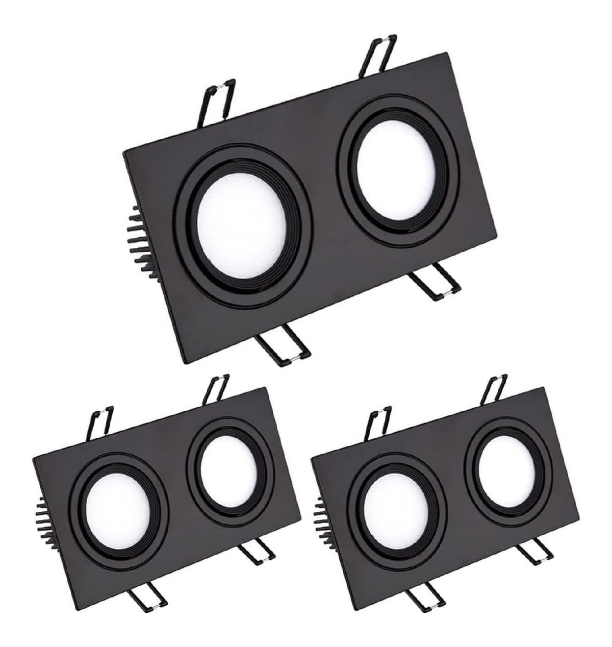 Led integrato faretto regolabile nero