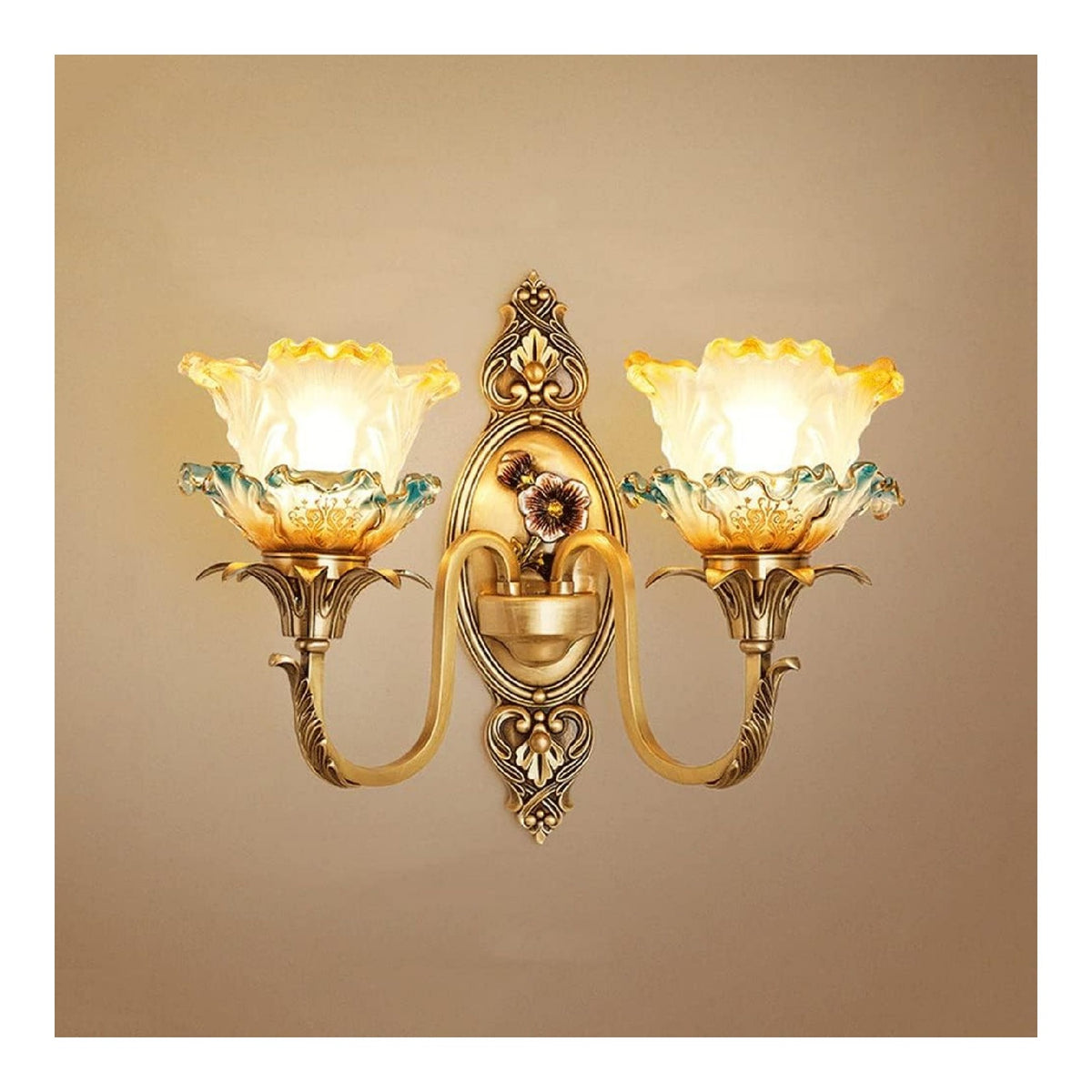 Con cristalli applique da parete diffusore in vetro ottone