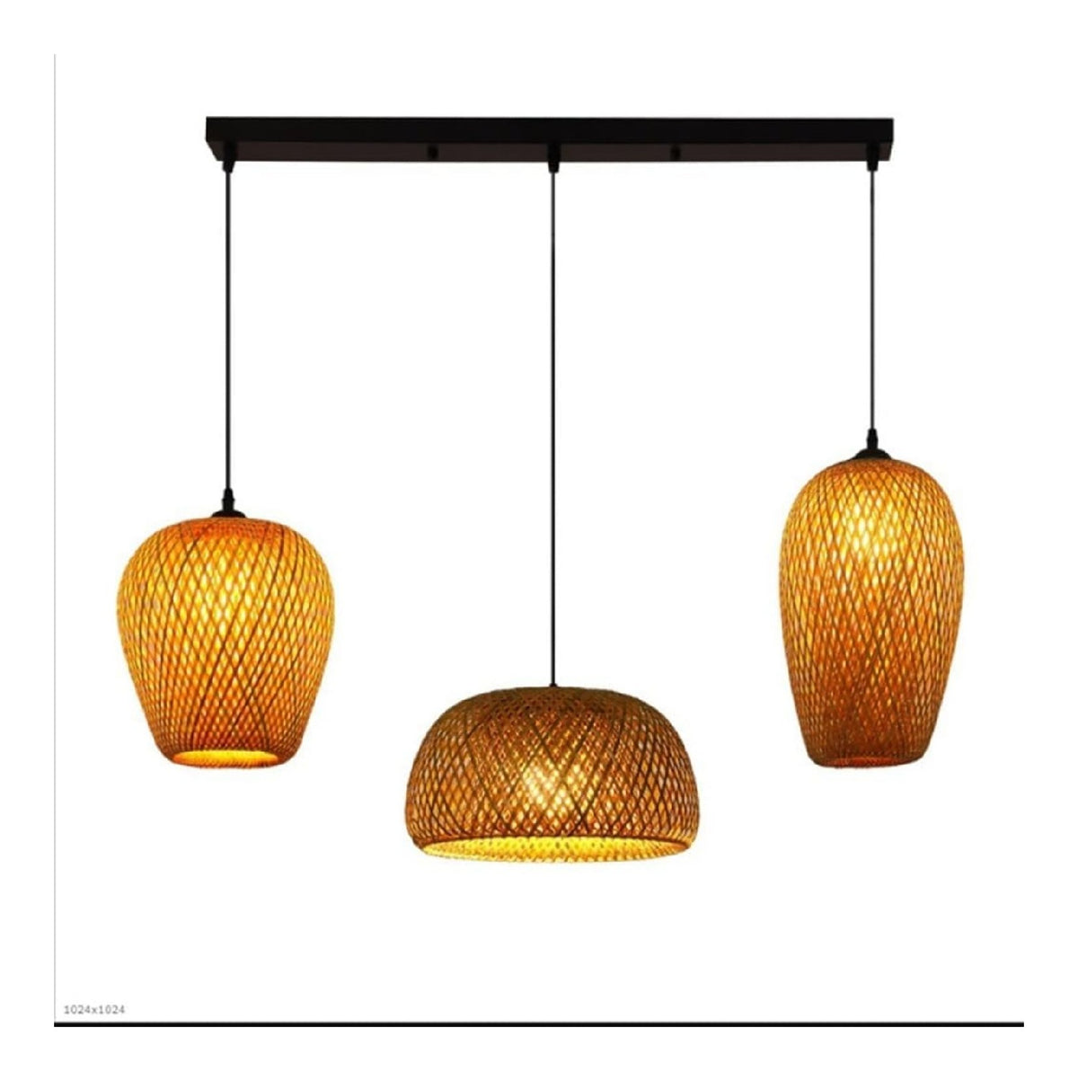 Lampadario a soffitto Lampada Sospensione bambu Intrecciato Luci