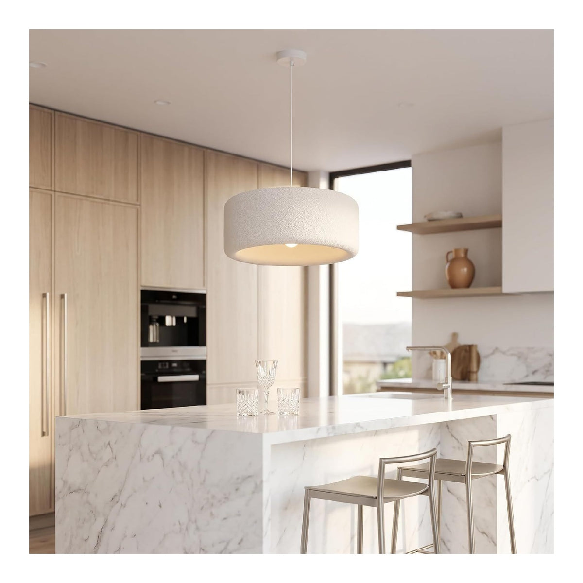 Lampada a sospensione 35 cm linea minimalista nero