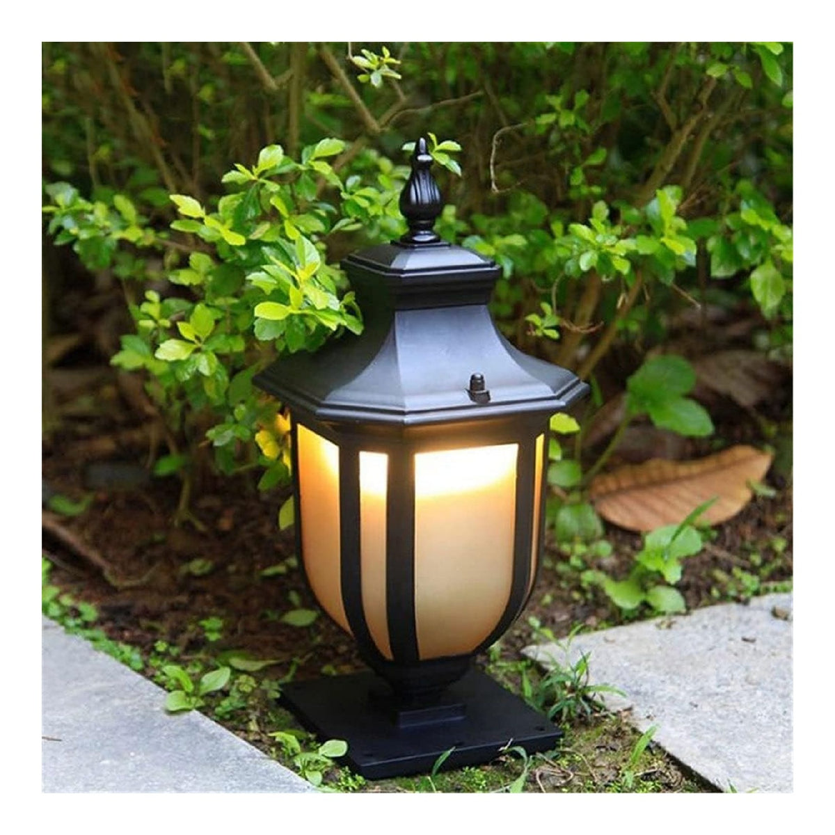 Lampada da esterno con diffusore in vetro in alluminio oro