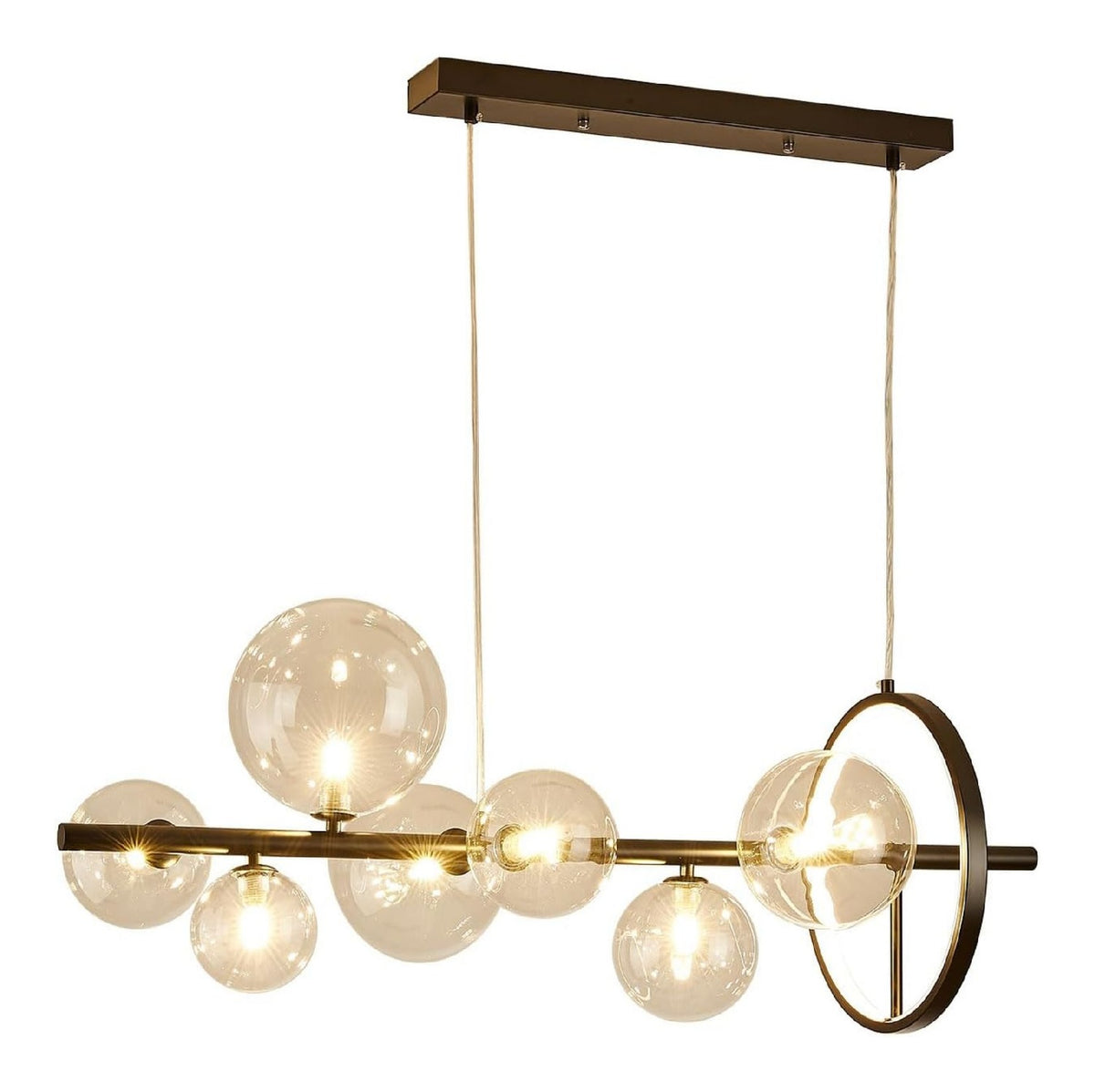Lampada a sospensione 90 cm regolabile nero