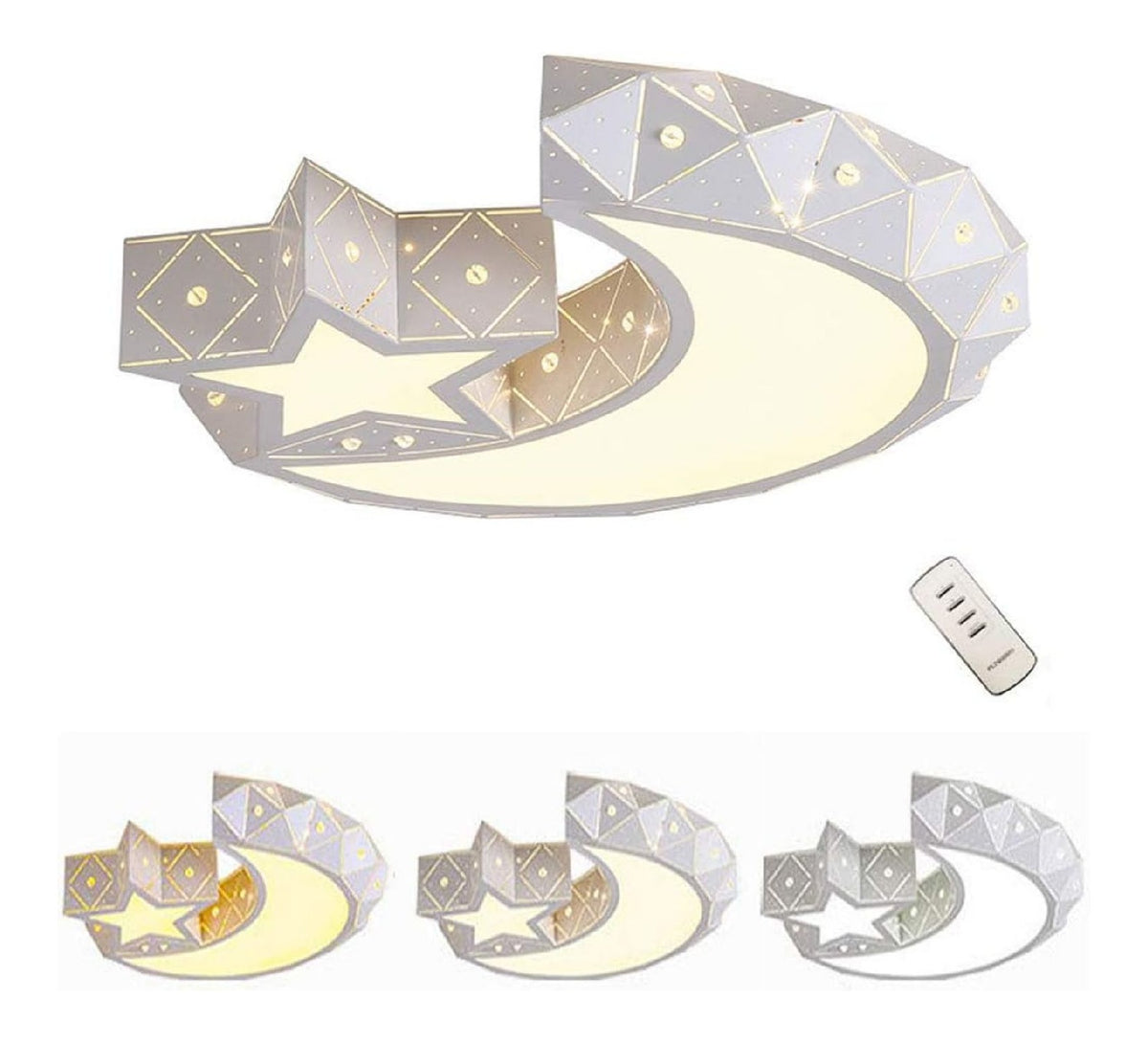 Plafoniera da soffitto Plafoniera Diamond Lampada vivaio Moon bianco