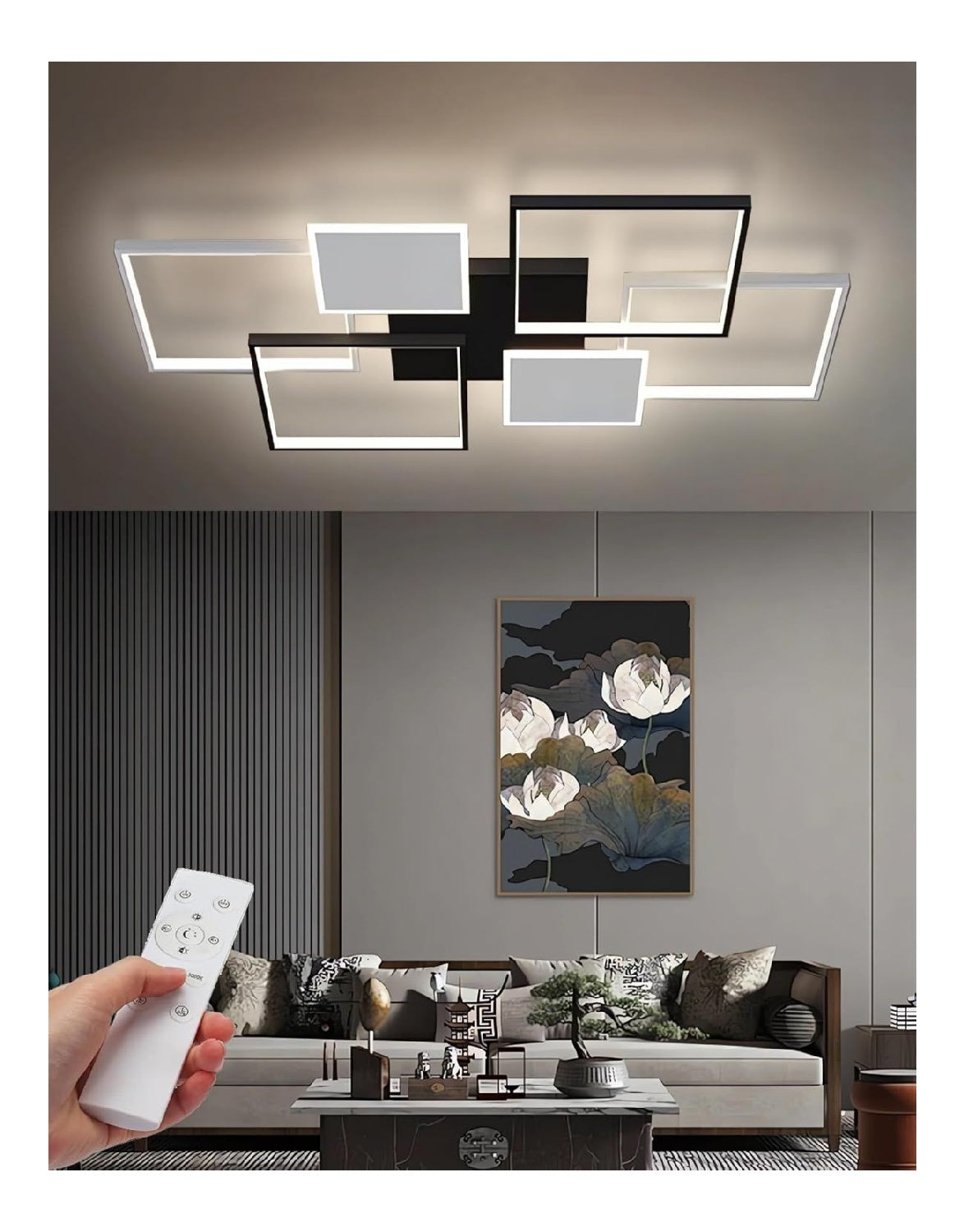 Plafoniera da soffitto 110 cm dimmerabile nero