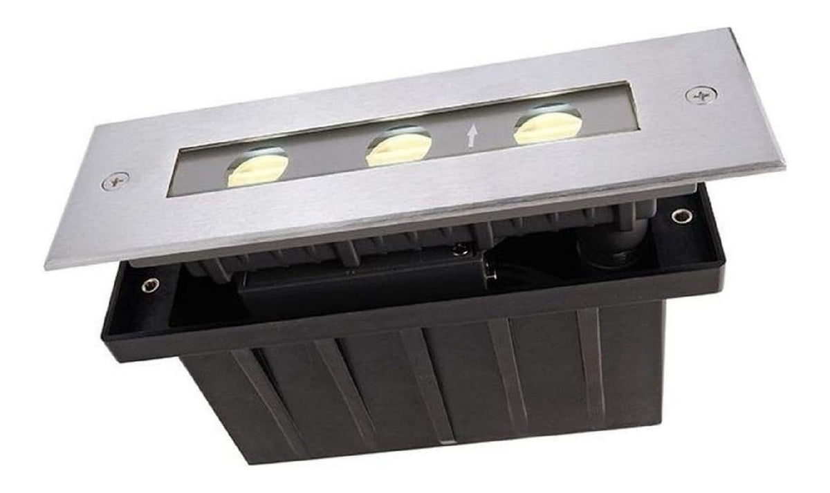 Corpo illuminante LED integrato con vetro argento