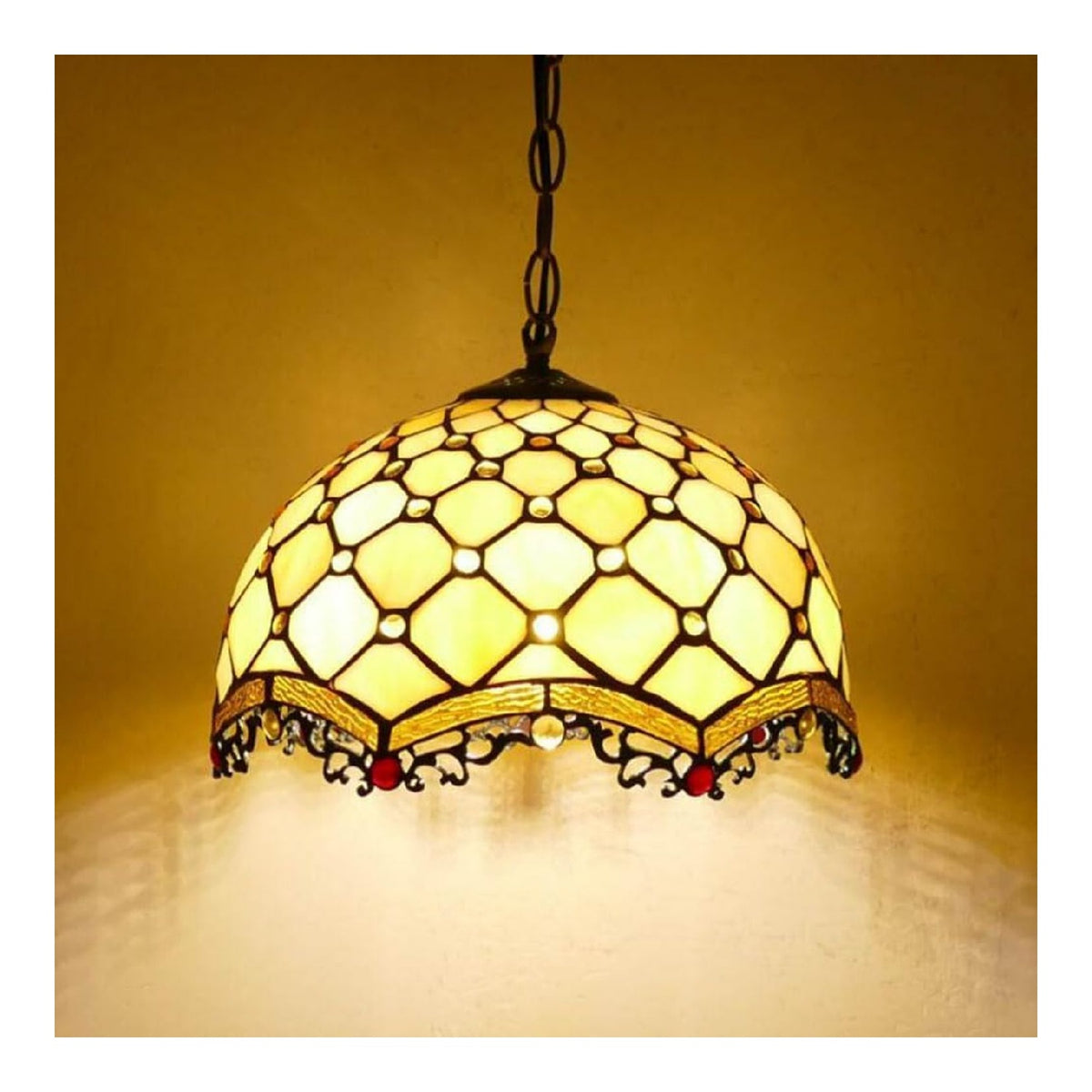 Plafoniera da soffitto con diffusore in vetro stile vintage verde