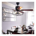 Lampada a sospensione con telecomando stile industriale marrone