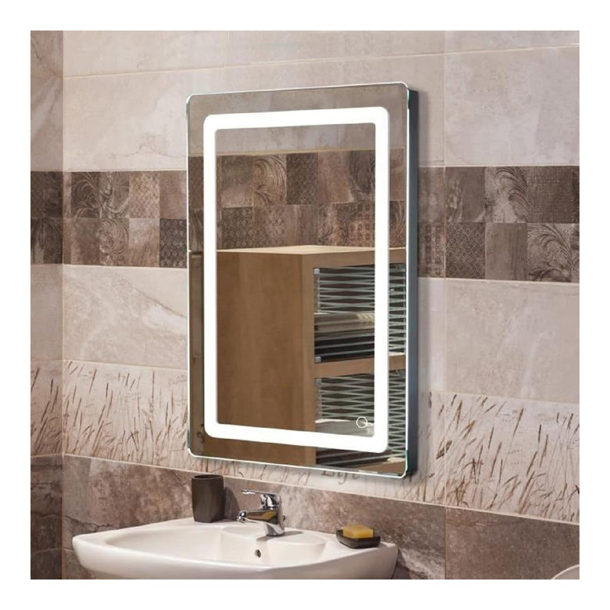 Luce a parete con sensore LED integrato bianco