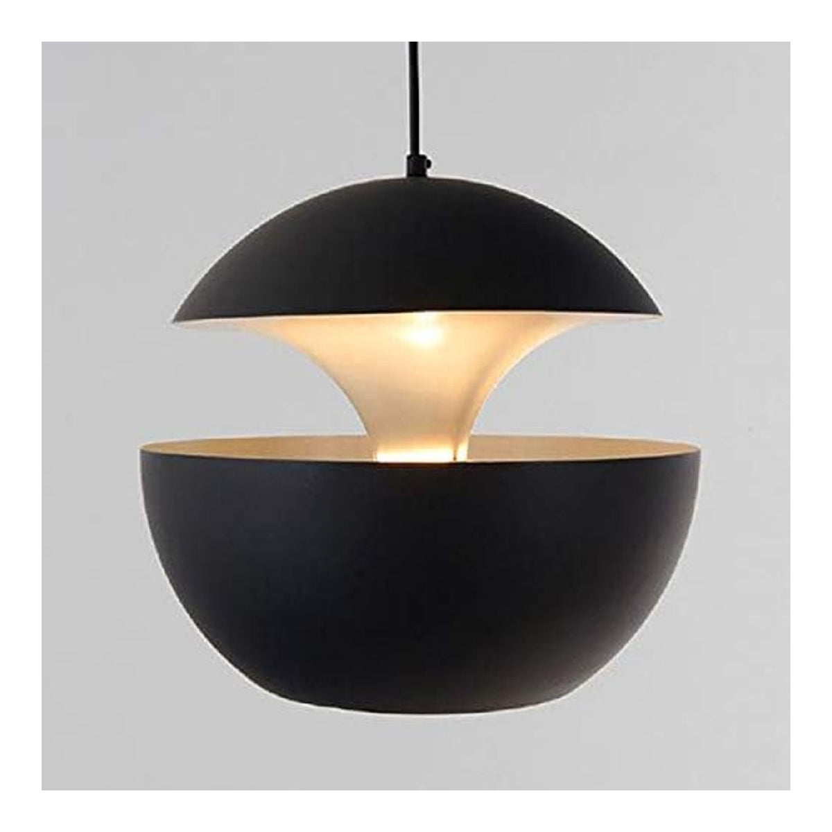 Lampadario decorativo corpo in alluminio forma sferica nero